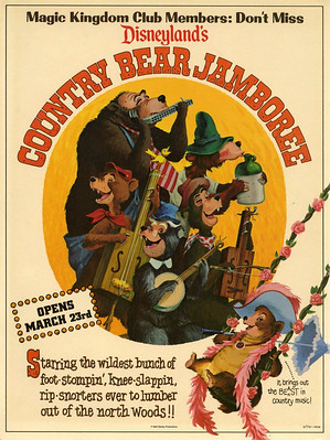 1972 Country Bear Jamboree Pre-Opening Flyer