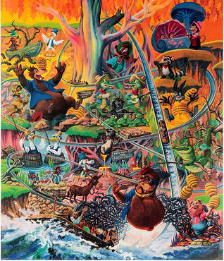 Walt Disney World Splash Mountain Castmember lithograph by Charles Boyer